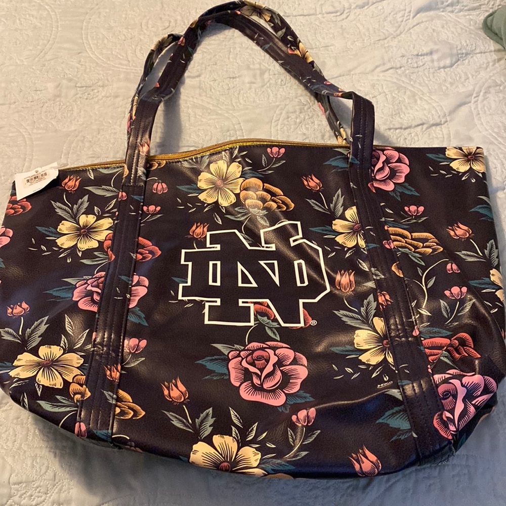 University of Notre Dame floral weekender bag